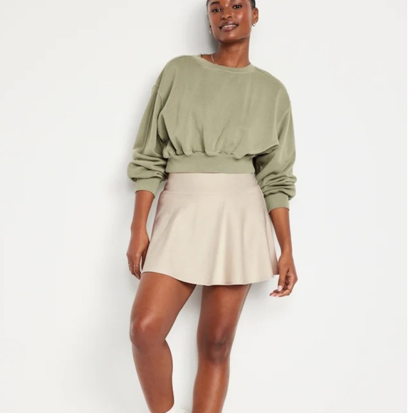 NWT OLD NAVY Extra High-Waisted Cloud+ Skort Color: WISHBONE - Picture 3 of 9